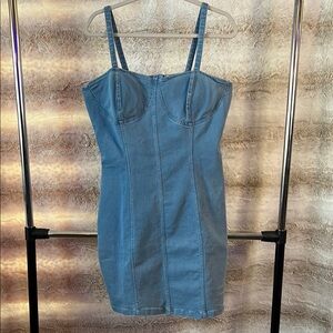 Derek heart Blue Denim Dress L